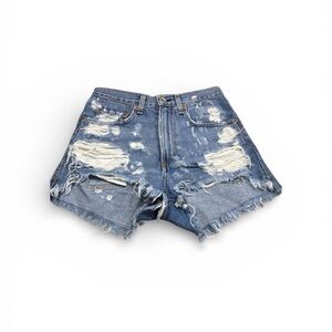 Rag & Bone Women’s Cutoff Distressed medium wash jean shorts Size 23